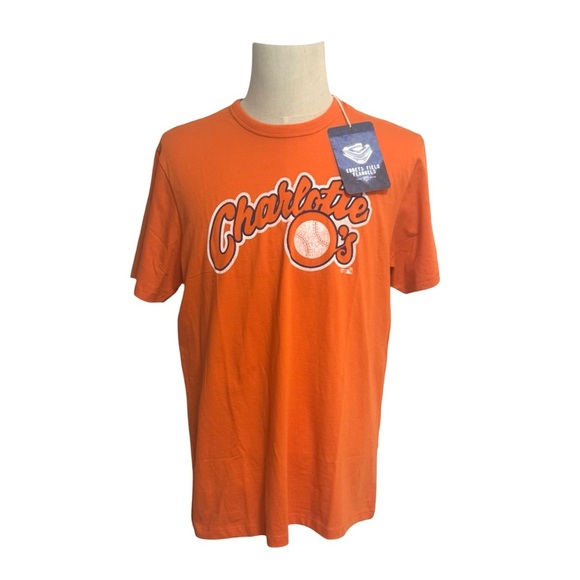 Ebbets Field Flannels Orange Short Sleeve Tee Orioles Design - Picture 2 of 11